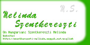 melinda szentkereszti business card